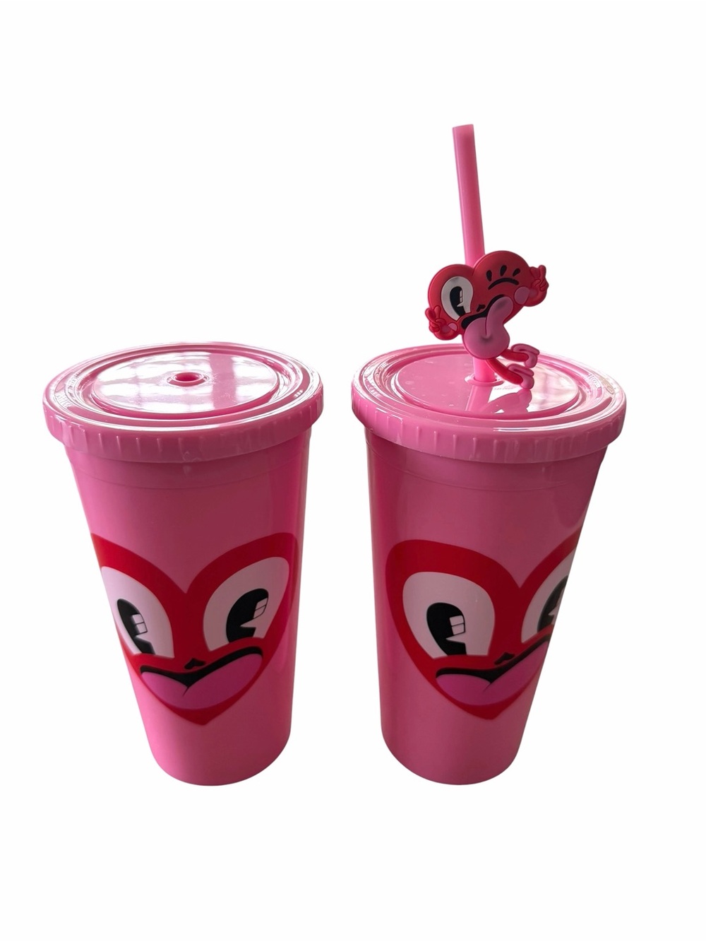 Pink heart cups set of 2